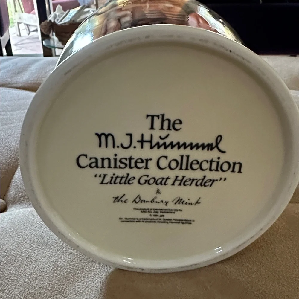 1991 Hummel Danbury Mint Porcelain Jar Canister Germany Little Goat Herder